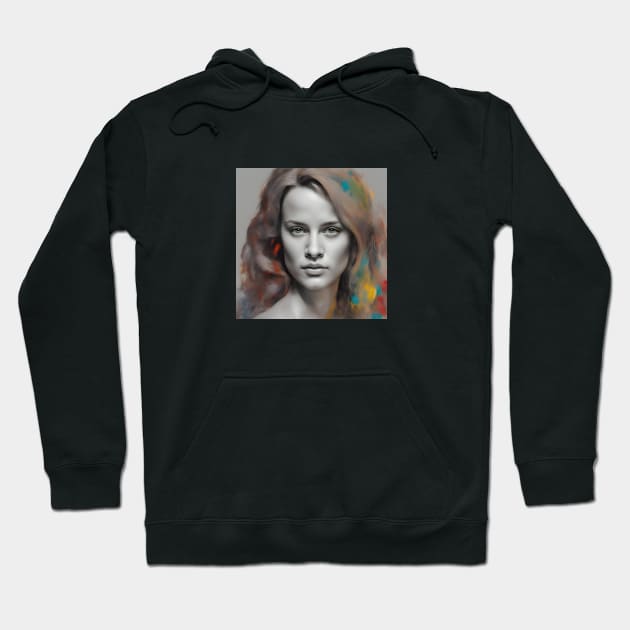 portrait of Alicia Vikander Hoodie by bogfl